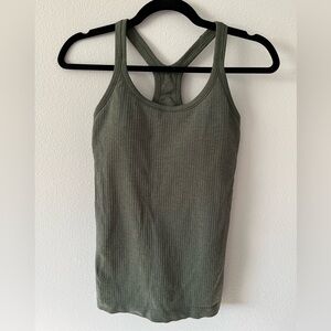 Lululemon Athletica Olive Ribbed Tank Top